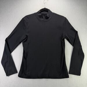 Jones New York Sport Women’s Black Mock Turtleneck Long Sleeve Shirt Size L/G